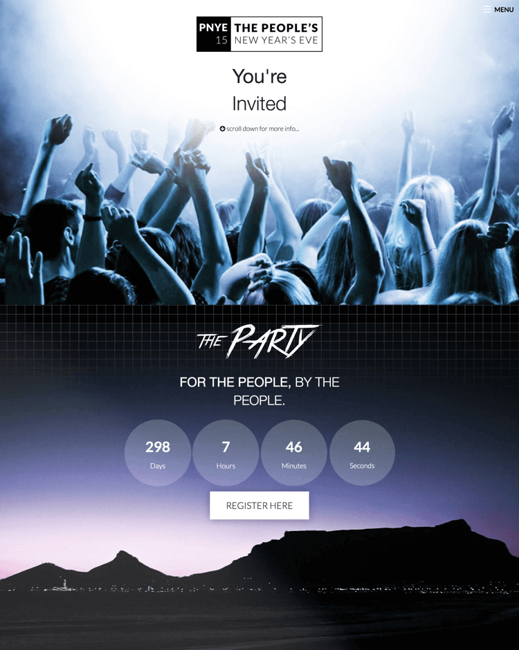 PNYE website by Billow