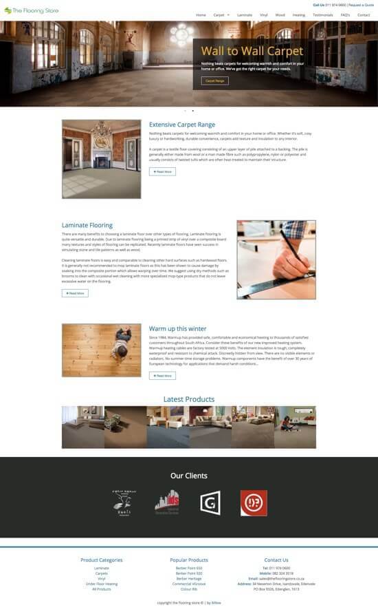 The Flooring Store Website by Billow